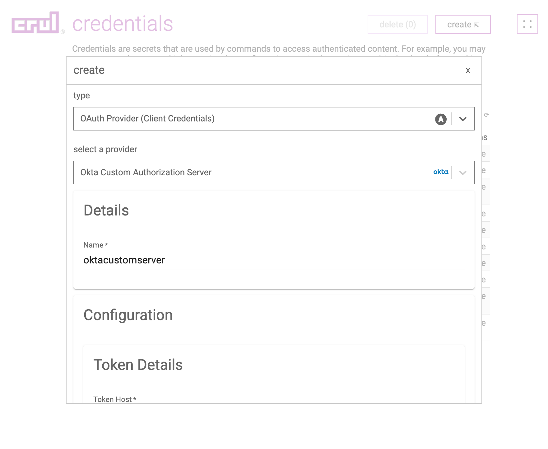 OAuth &gt; Okta tenant id, client id, client secret