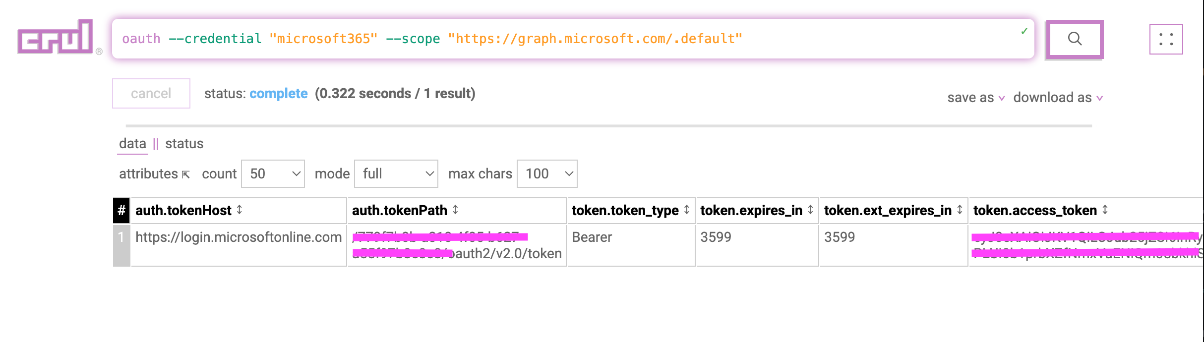 OAuth &gt; Microsoft 365 access token