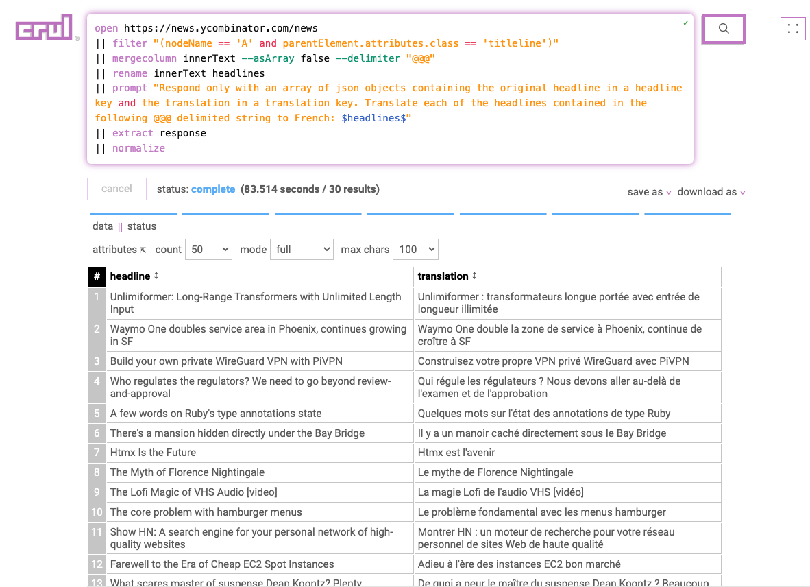 HN Translations